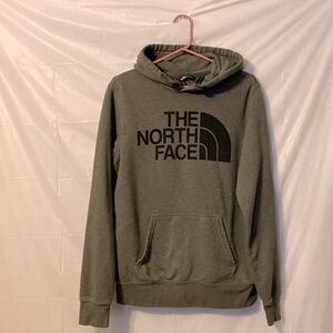 The North Face, men’s size small hoodie in green with black lettering